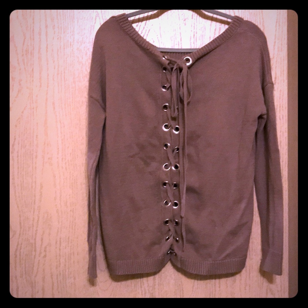 NWOT Express Lace-Up Back Sweater Size S